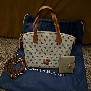 Dooney & Bourke Gray and Tan Women's Bag Set